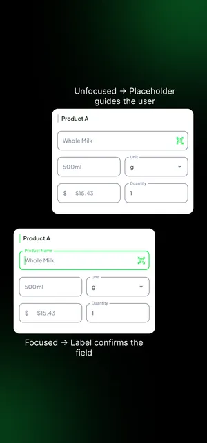Placeholders como guía